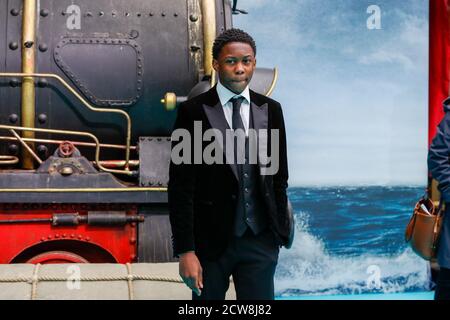 Berlin, Allemagne. 27 septembre 2020. Solomon Gordon vient à la première mondiale du film Jim Knopf et The Wild 13 au cinéma Zoo Palast. Le film sera sorti le 1er octobre 2020. Credit: Gerald Matzka/dpa-Zentralbild/ZB/dpa/Alay Live News Banque D'Images