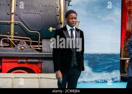 Berlin, Allemagne. 27 septembre 2020. Solomon Gordon vient à la première mondiale du film Jim Knopf et The Wild 13 au cinéma Zoo Palast. Le film sera sorti le 1er octobre 2020. Credit: Gerald Matzka/dpa-Zentralbild/ZB/dpa/Alay Live News Banque D'Images