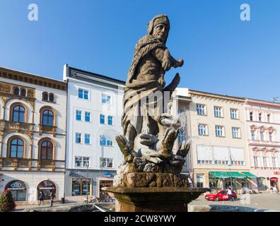 Olomouc (Olmütz): Fontaine Hercules, Horni namesti (place haute) dans la vieille ville, Olomoucky, région d'Olmützer, région d'Olomouc, Tchèque Banque D'Images