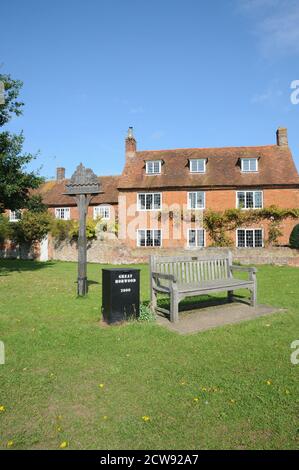 Panneau du village, Great Horwood, Buckinghamshire Banque D'Images