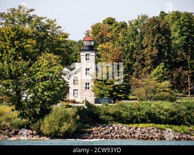 Phare Big Sodus construit en 1870 - vue sur le lac Banque D'Images