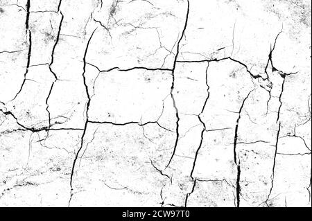 Gros plan détaillé de la fissuration du sol en argile séchée Banque D'Images
