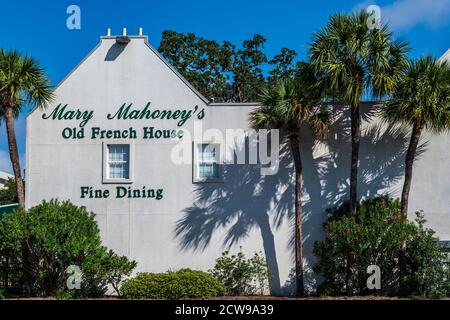 Restaurant de l'ancienne Maison française de Mary Mahoney à Biloxi, Mississippi, États-Unis. Banque D'Images