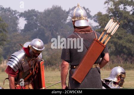 ERMINE STREET GUARD au Festival of History, Kelmarsh Hall, Northampton, Angleterre, 2003 Banque D'Images