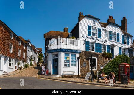 L'Angleterre, l'East Sussex, le seigle, le Mermaid Street Banque D'Images