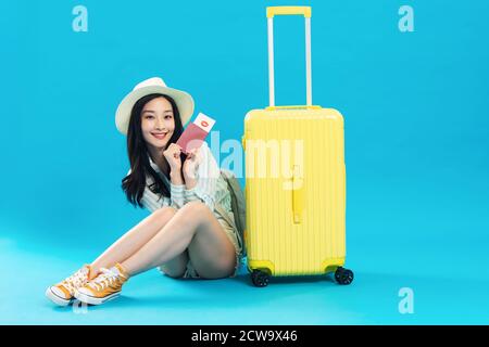 Jeunes femmes à voyager Banque D'Images