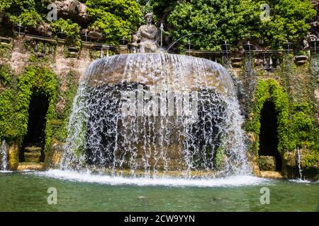 Fontaine de Tivoli à Villa d'Este Lazio Italie Banque D'Images