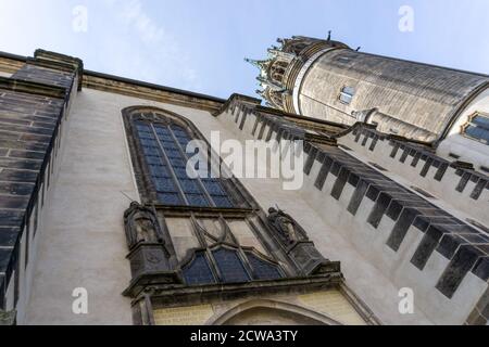 Wittenberg, S-A / Allemagne - 13 septembre 2020 : vue sur l'église de Martin Luther à Wittenberg Banque D'Images