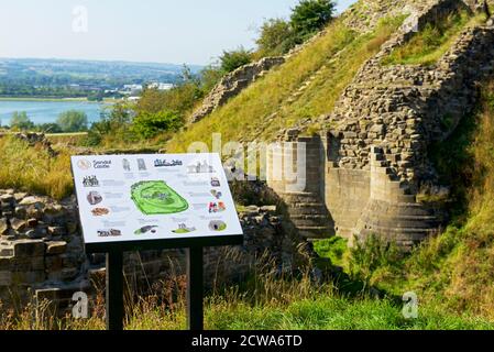 Château de Sandal, près de Wakefield, West Yorkshire, Angleterre Banque D'Images