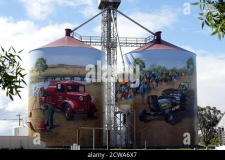 Septembre 2020. Colbinabbin Silo Art, Colbinabbin, Victoria, Australie. Banque D'Images