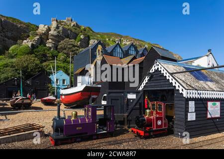 Angleterre, East Sussex, Hastings, le chemin de fer miniature et la gare Rock-a-Nore Banque D'Images