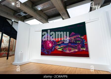 Aubusson, yam bobins dans le musée départemental de la tapisserie, département de la Creuse, Nouvelle Aquitaine, France Banque D'Images