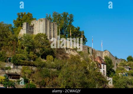 Aubusson, ruines du château médiéval, département de la Creuse, Nouvelle Aquitaine, France Banque D'Images