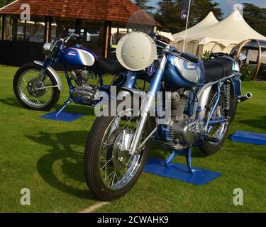 Ducati 250 Diana Mk3, Ducati 250 Scrambler, salon privé, Palais de Blenheim, Woodstock, Oxfordshire, Angleterre, septembre 2020. Banque D'Images