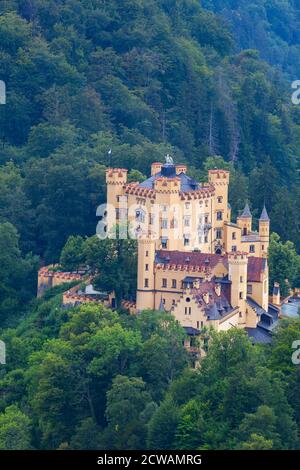 Château De Hohenschwangau, Alpsee, Schwangau Près De Füssen, Allgäu, Haute-Bavière, Bavière, Allemagne, Europe Banque D'Images