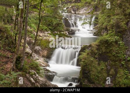 Rottach-Waterfall, près du lac Tegernsee en haute-Bavière, Allemagne, Europe, Banque D'Images