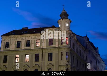 ljubljana place principale à noël Banque D'Images