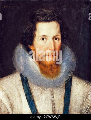 Robert Devereux (1565-1601), 2e comte d'Essex, noble anglais et favori de la reine Elizabeth I, portrait peint par l'atelier de Marcus Gheeraerts le Jeune, 1599 Banque D'Images