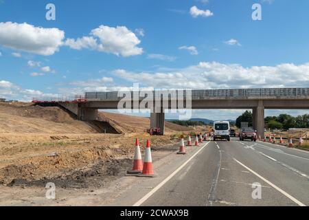 L'A9 Dualling près de Perth, Ecosse, Royaume-Uni Banque D'Images