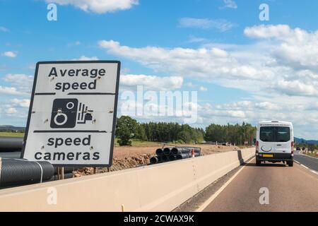 L'A9 Dualling près de Perth, Ecosse, Royaume-Uni Banque D'Images