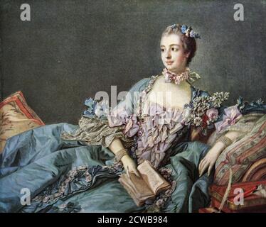 Portrait de Madame de Pompadour par François Boucher. François Boucher (1703-1770) peintre, dessinateur et graveur français Banque D'Images