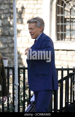 Le député travailliste Ben Bradshaw, qui arrive pour un entretien avec les médias après son retour au Parlement après l'annulation de la prorogation par la Cour suprême. 25 septembre 2019. Benjamin Bradshaw (né en 1960); politicien du Parti travailliste britannique, député d'Exeter depuis 1997 et secrétaire d'État à la Culture, aux médias et aux Sports de 2009 à 2010 Banque D'Images