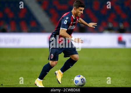 Riccardo Orsolini (Bologna FC) pendant Bologne vs Parme, football italien série A match, Bologna, Italie, 28 septembre 2020 Banque D'Images