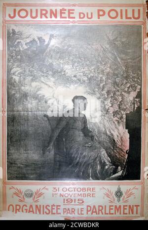 Journee du Poilu, 31 octobre-1er novembre 1915', affiche française de la première Guerre mondiale, 1915. 'Poilu' était le surnom donné au soldat d'infanterie français de la première Guerre mondiale, l'équivalent du 'Tommy' britannique. L'artiste est inconnu. Banque D'Images