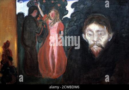 Jealousy', 1895. Artiste: Edvard Munch. Edvard Munch est un peintre expressionniste et imprimeur norvégien. Il a joué un grand rôle dans l'expressionnisme allemand. Banque D'Images