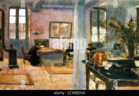 The Room', 1893. Artiste: Edouard Vuillard. Jean-Edouard Vuillard (1868-1940) est un peintre, artiste décoratif et graveur français. Il était un membre éminent des Nabis. Banque D'Images