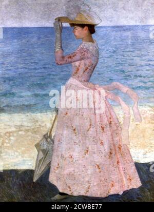 Femme avec le parapluie', 1900 artiste: Aristide Maillol. Aristide Maillol était un sculpteur et peintre français catalan Art Nouveau et Nabi. Banque D'Images