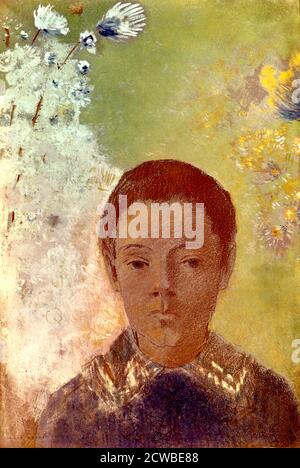 Portrait d'Ari Redon', c1898. Artiste: Odilon Redon. Odilon Redon(1840-1916) est un peintre, graveur, dessinateur et pastelliste français. Banque D'Images