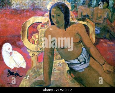 'Vairumati', 1896 artiste: Paul Gauguin. Une mère mythique de la terre de la légende tahitienne. Déçu par un manque de reconnaissance de son travail, Gauguin quitte la France en 1891 et vit le reste de sa vie en Polynésie française. Banque D'Images