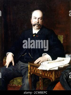 'Portrait d'Henri Meilhac', 1885 artiste : Jules Elie Delaunay. Henri Meilhac, (1831-1897), dramaturge français, est né à Paris Banque D'Images