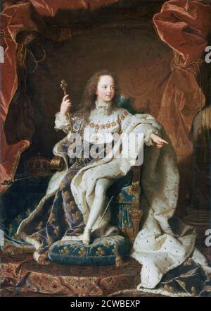 Louis XV à l'âge de cinq ans, c1715. Artiste: Hyacinthe Rigaud. Hyacinthe Rigaud (1659-1743) est un peintre baroque français plus célèbre pour ses portraits de Louis XIV et d'autres membres de la noblesse française. Banque D'Images