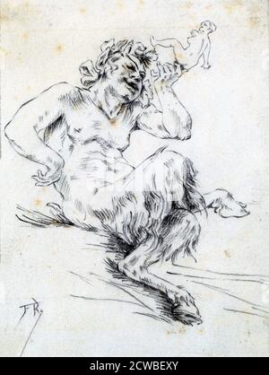 Faune', c1850-1898. Artiste: Felicien Joseph Victor ROPS. Felicien Victor Joseph ROPS (1833-1898) était un artiste belge associé au symbolisme et au fin de Siecle parisien. Banque D'Images