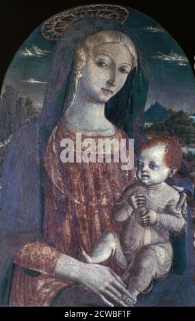 Madonna et l'enfant', c1450-1495. Artiste: Matteo di Giovanni. Matteo di Giovanni (1430-1495) est un artiste italien de la Renaissance de l'école siennoise. Banque D'Images