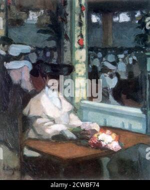 En attente, (Moulin de la Galette)', 1905. Artiste: Edmond Lempereur. Edmond Lempereur (1876-1909) est un peintre, dessinateur et graveur français. Banque D'Images