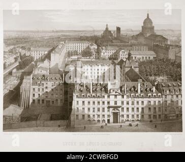 Lycée de Louis-le-Grand, Paris, 1867. De Lycees et Ecole de France. D'une collection privée. Banque D'Images