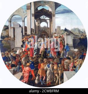 L'adoration des Rois, c1470-1475. Artiste: Sandro Botticelli. Sandro Botticelli était un peintre italien du début de la Renaissance. Il appartenait à l'école florentine sous le patronage de Lorenzo de' Medici. Banque D'Images