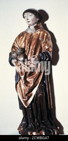 Statue de St Stephen, autrichien, 1480. À partir de la mine Joslyn Art Museum, Omaha, Nebraska, USA. Banque D'Images