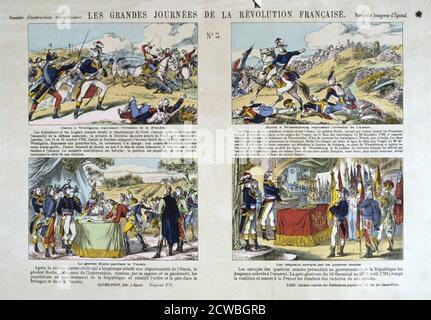 Les grandes Journées de la Révolution française, révolution de 1789, la France. Lithographie en couleur. Collection privée. Banque D'Images