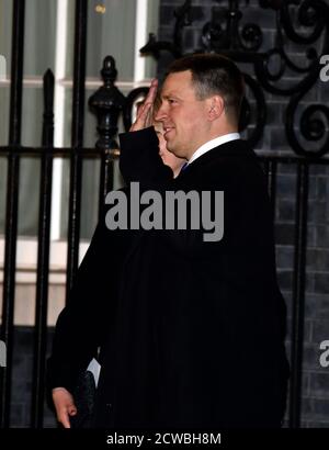 Photo de Klaus Werner Iohannis, Président de la Roumanie, participant au Sommet de l'OTAN à Londres, décembre 2019 Banque D'Images