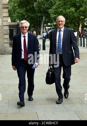 Photographie de David Davis. David Michael Davis MP (1948-) un politicien du Parti conservateur britannique qui a été secrétaire d'État à la sortie de l'Union européenne de juillet 2016 à juillet 2018 et a été député de Haltemprice et Howden depuis 1997 Banque D'Images