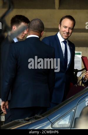 Photographie de Matt Hancock. Matthew John David Hancock (1978) un politicien britannique qui est secrétaire d'État à la Santé et aux soins sociaux depuis 2018. Membre du Parti conservateur, il est député de West Suffolk depuis 2010. Banque D'Images