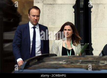 Photographie de Matt Hancock. Matthew John David Hancock (1978) un politicien britannique qui est secrétaire d'État à la Santé et aux soins sociaux depuis 2018. Membre du Parti conservateur, il est député de West Suffolk depuis 2010. Banque D'Images