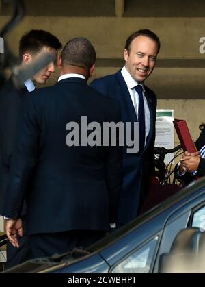 Photographie de Matt Hancock. Matthew John David Hancock (1978) un politicien britannique qui est secrétaire d'État à la Santé et aux soins sociaux depuis 2018. Membre du Parti conservateur, il est député de West Suffolk depuis 2010. Banque D'Images