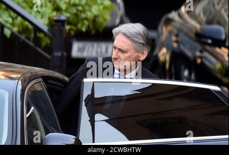 Photographie de Philip Hammond. Philip Hammond (1955-) ancien politicien britannique qui a été chancelier de l'Échiquier de 2016 à 2019 sous la direction de la première ministre Theresa May. Il a été député de Runnymede et Weybridge de 1997 à 2019 Banque D'Images