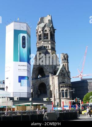 Photo de l'église du souvenir Kaiser Wilhelm à Berlin Le Kurfürstendamm Banque D'Images