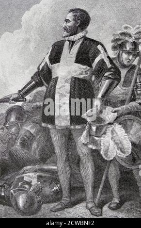 FRA' Jean 'Parisot' de la Valette (1495 - 1568), noble français et 49e Grand Maître de l'ordre de Malte, du 21 août 1557 à sa mort en 1568. En tant que Chevalier Hospitaller, rejoignant l'ordre dans la langue de Provence, il se battit avec distinction contre les Turcs à Rhodes. En tant que Grand Maître, Valette devint le héros de l'ordre et le leader le plus illustre, commandant la résistance contre les Ottomans au Grand Siège de Malte en 1565, Banque D'Images